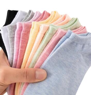 船袜女棉袜子纯色浅口短袜···